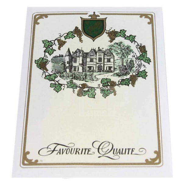 Wine Bottle Labels - Cream (Chateau)