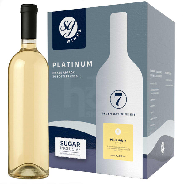 SG Wines Platinum Pinot Grigio 30 Bottle Wine Kit