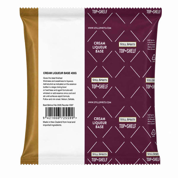 Top Shelf Cream Liqueur Base 400g