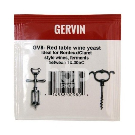 Gervin GV8 Red Table Wine Yeast Gervin GV8 Red Table Wine Yeast