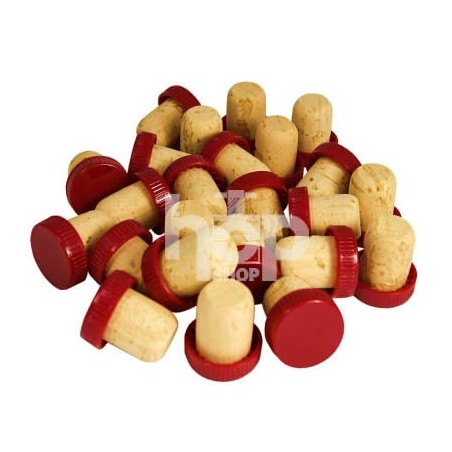 Red Plastic Top Wine Corks