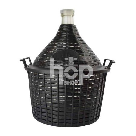 juice and wine Dame-jeanne/carboy glass 10l with basket ❀ for wort 
