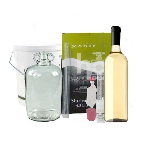 Wine making equipment for white 6 bottle wine kit