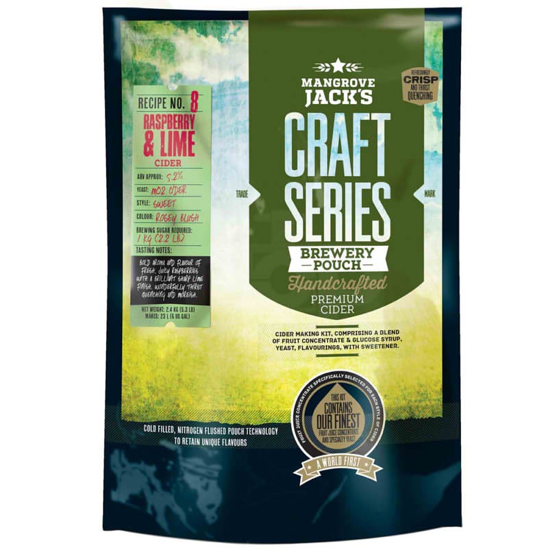 Mangrove Jacks Craft Series, Raspberry and Lime Cider Making Kit