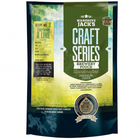 Mangrove Jacks Craft Series, Elderflower and Lime Cider Brewing Kit