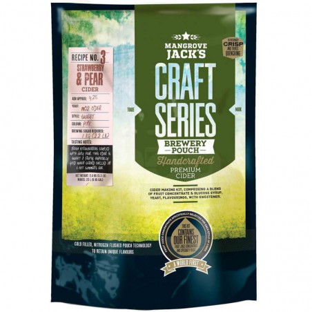 Mangrove Jacks Craft Series, Strawberry and Pear Cider Brewing Kit Mangrove Jacks Craft Series, Strawberry and Pear Cider Brewing Kit