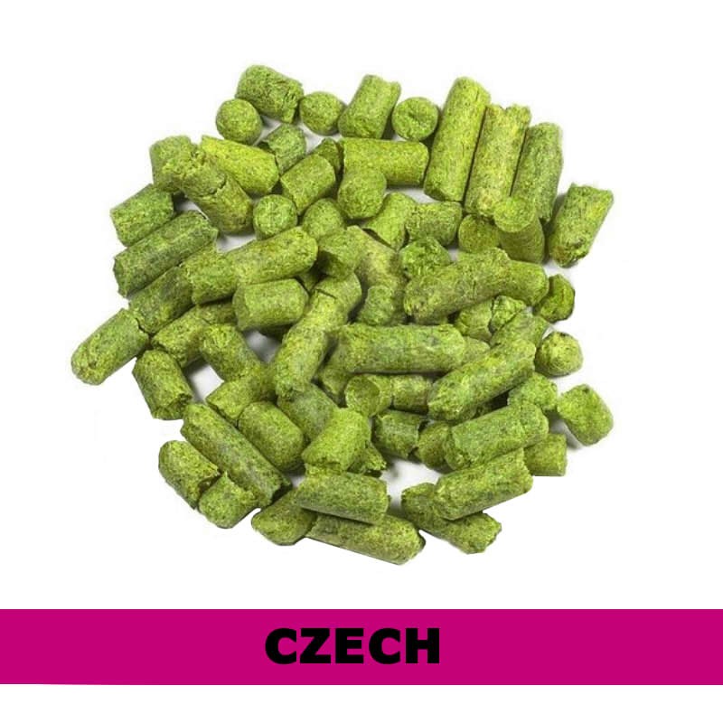 Saaz hop pellets – Classic noble hops with herbal, spicy, and floral notes, ideal for Pilsners and Lagers.