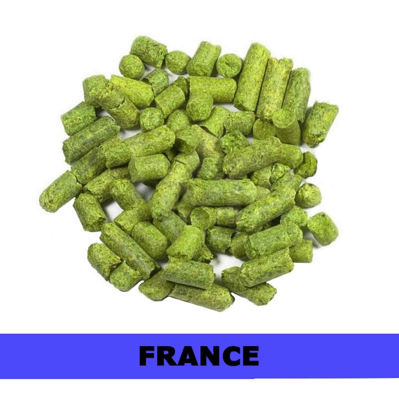 Strisselspalt hop pellets – Classic French aroma hops with floral, herbal, and mild spice notes, ideal for Lagers and Saisons.