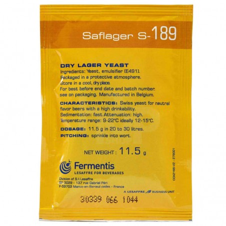 SafLager S-189 Lager Dry Yeast