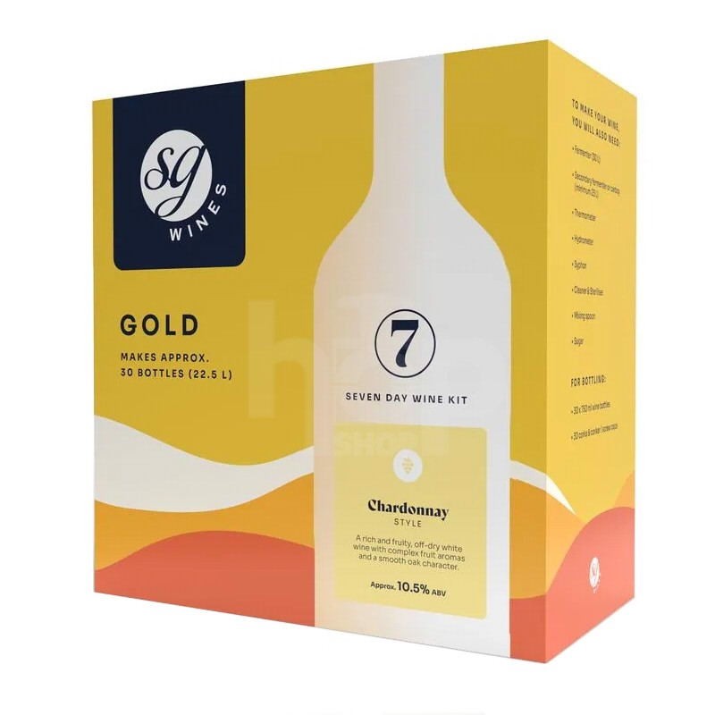 SG Wines Gold Chardonnay 30 Bottle Wine Kit
