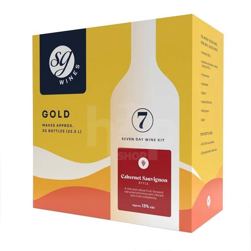SG Wines Gold 30 Bottle Cabernet Sauvignon Wine Kit