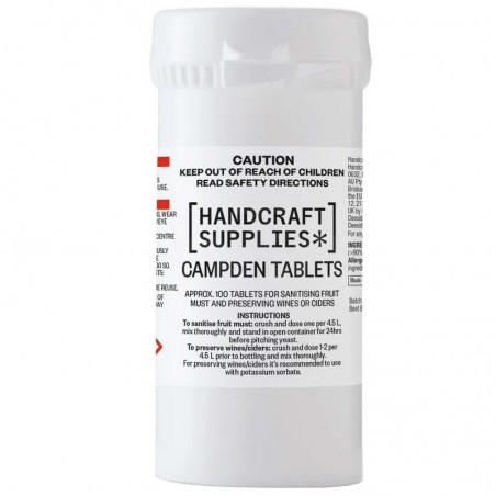Handcraft Supplies - Campden Tablets 100 Handcraft Supplies - Campden Tablets 100