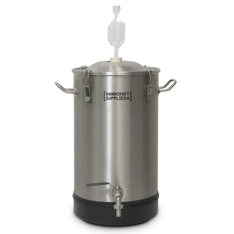 HS 25L Stainless Steel Conical Fermenter – Durable 304 stainless steel fermenter with coned bottom, dip tube, and airtight seal.