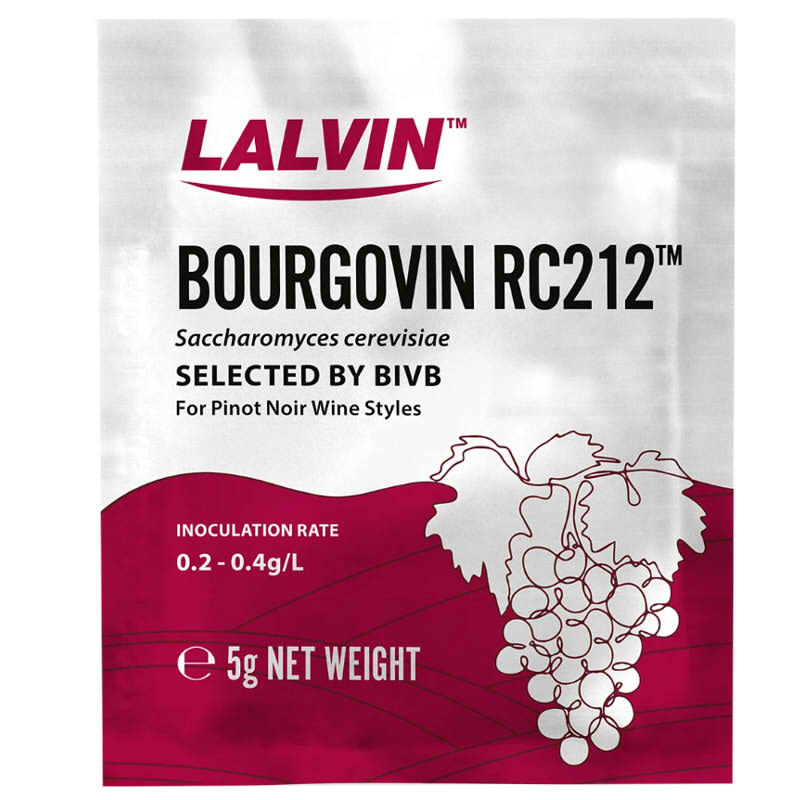 Lalvin RC212 yeast – red wine fermentation yeast for Pinot Noir and dark fruit wines