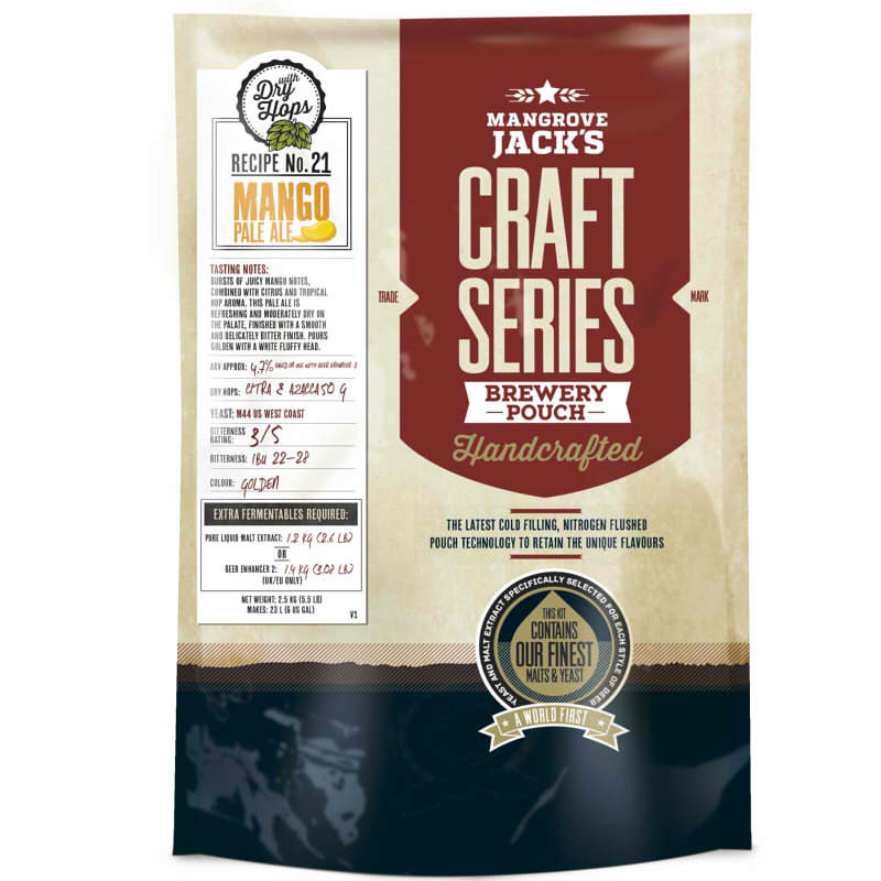 Mangrove Jack’s Mango Pale Ale Beer Kit pouch packaging