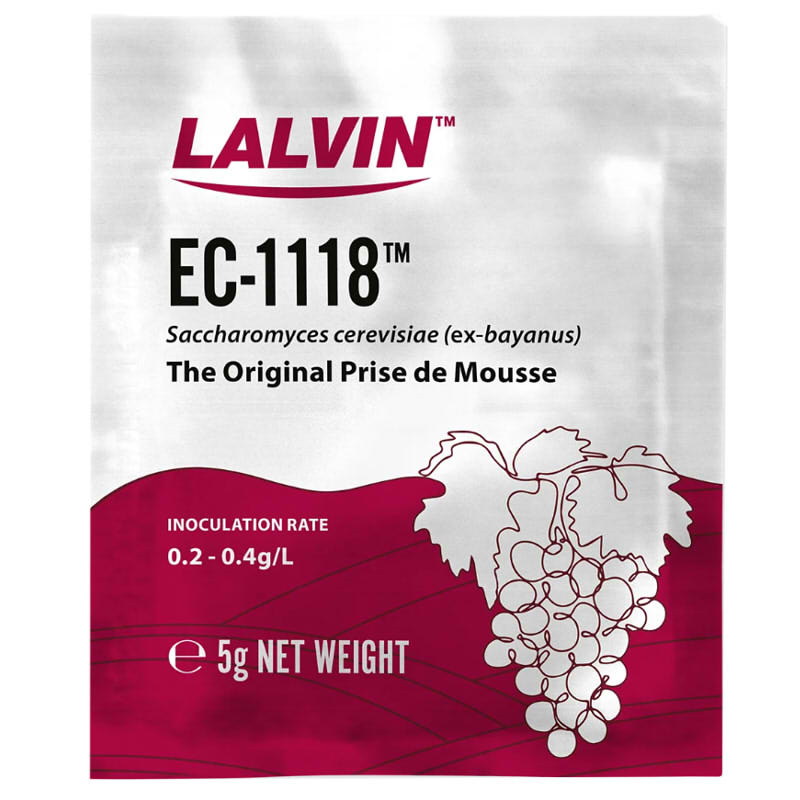 Lalvin EC-1118 yeast sachet – for sparkling wine, mead, fruit wines & stuck ferments