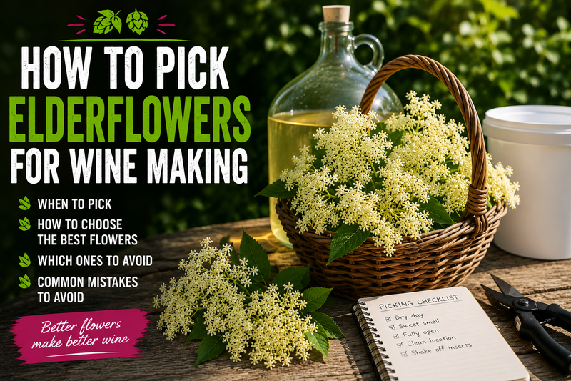 How to Pick Elderflowers for Wine Making