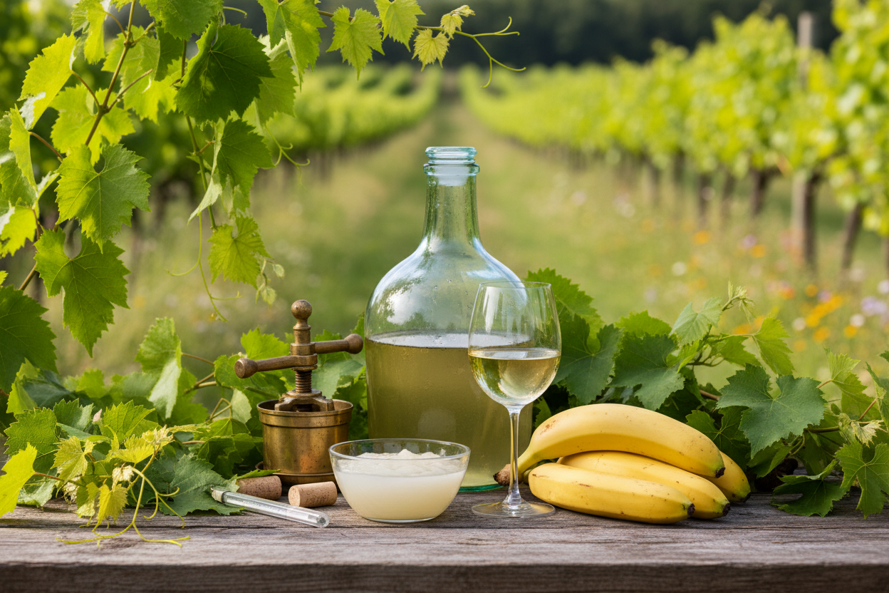 Folly Wine Recipe – Dry White Faux Wine from Vine Shoots