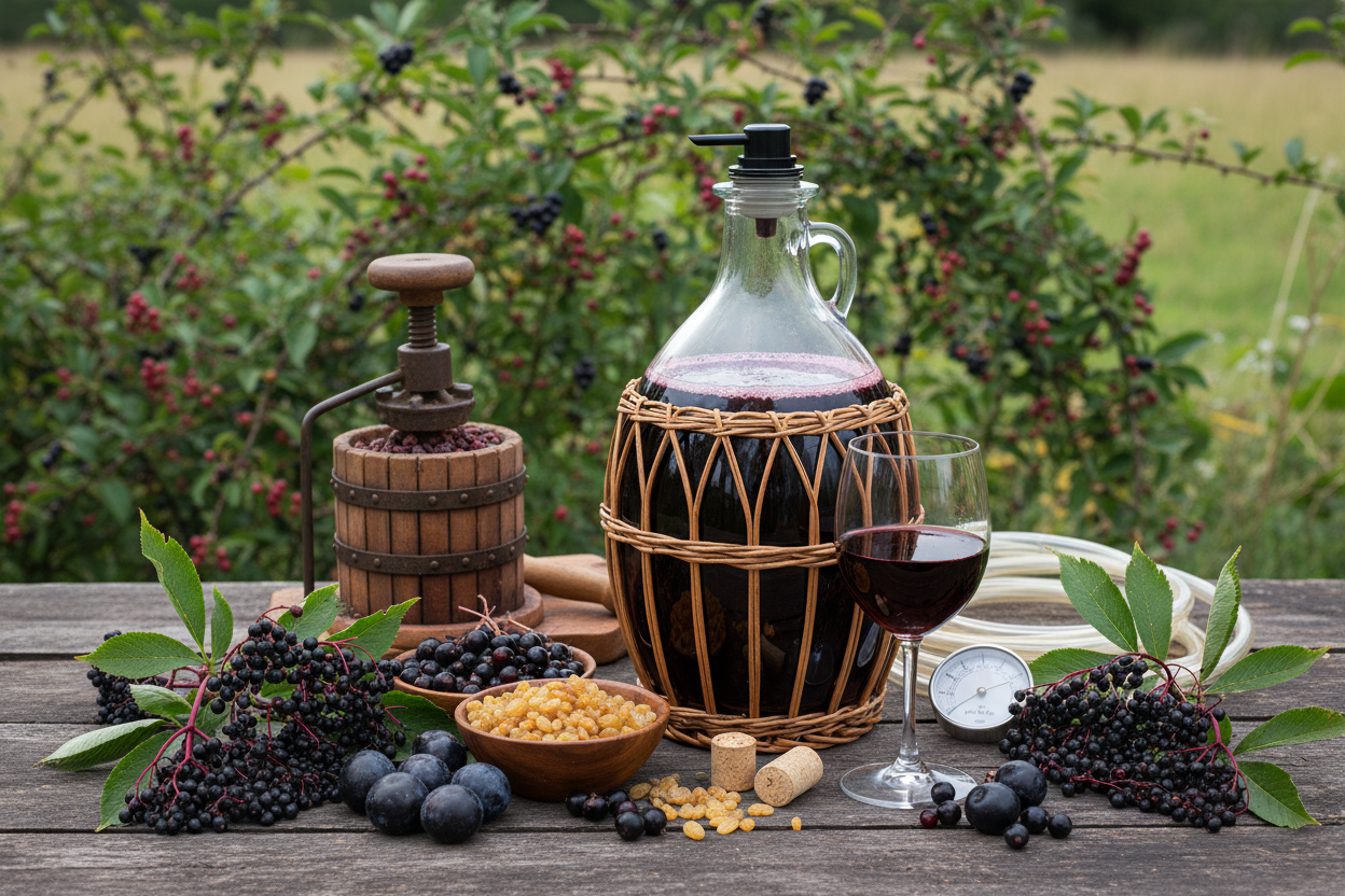 Traditional Elderberry Wine