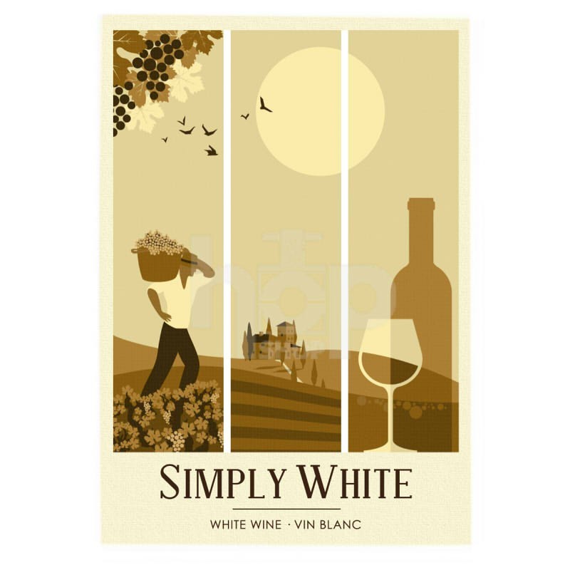Simply White - Wine Labels