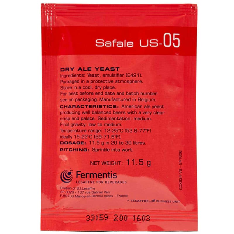 SafAle US-05 American Ale Dry Yeast 11.5g