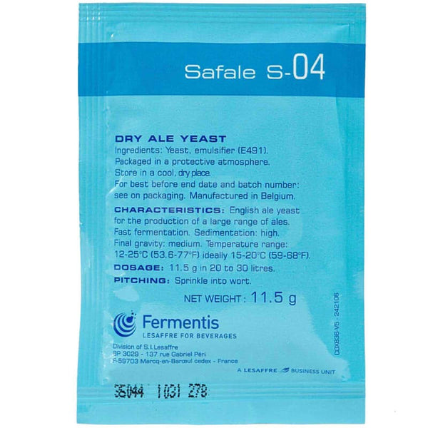 Safale S-04 English Ale Yeast 11.5g
