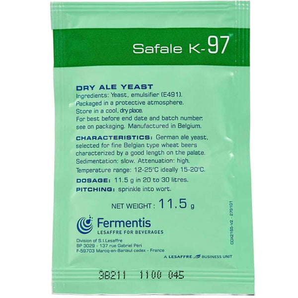 SafAle K-97 German Ale Dry Yeast 11.5g
