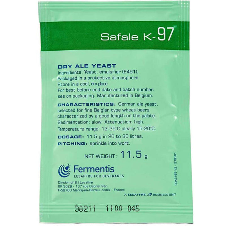 SafAle K-97 German Ale Dry Yeast 11.5g