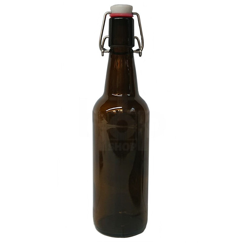 500ml Amber Glass Swing Top Bottles – 12 Pack