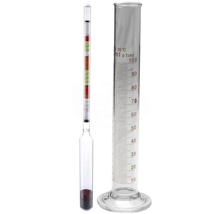 Wine & Beer Hydrometer with Glass Trial Jar - Extra Large