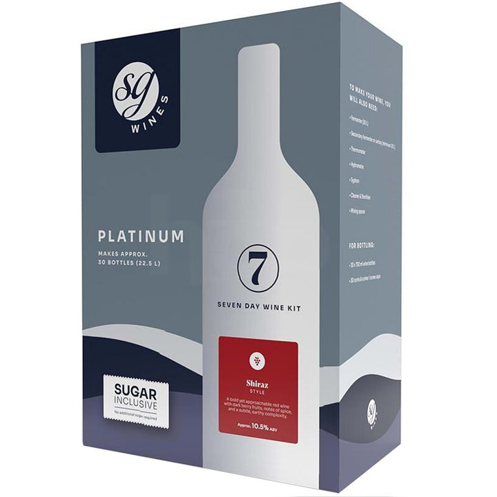 SG Wines Platinum Shiraz 30 Bottle Wine Kit