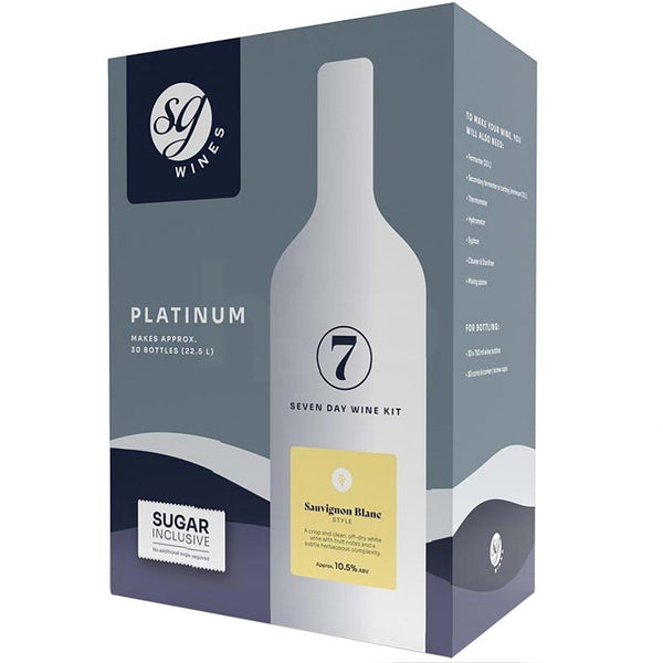 SG Wines Platinum Sauvignon Blanc 30 Bottle Wine Kit