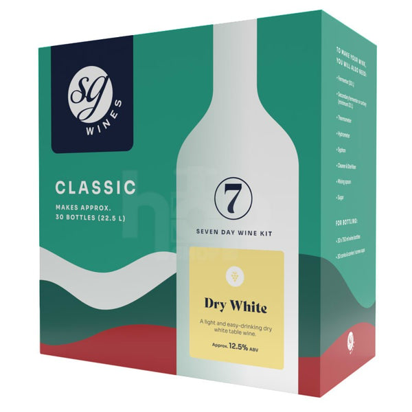 SG Wines Classic Dry White 30 Bottle Wine Kit