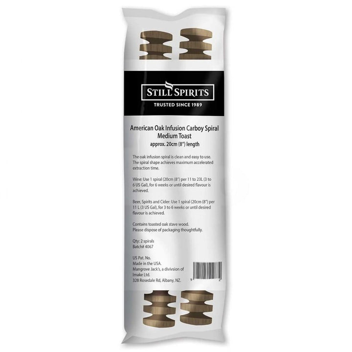 American Oak - Infusion Carboy Spirals (Medium Toast)