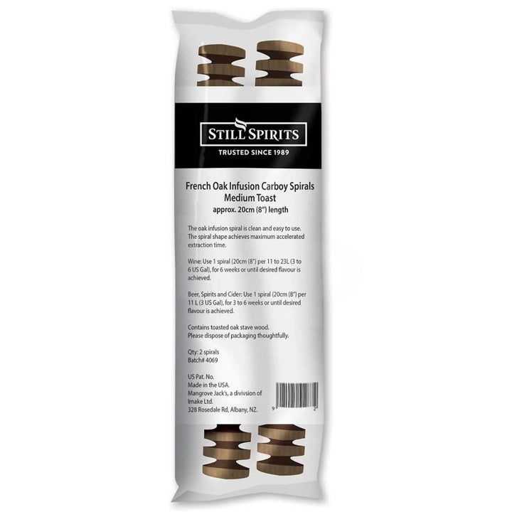 French Oak - Infusion Carboy Spirals (Medium Toast)