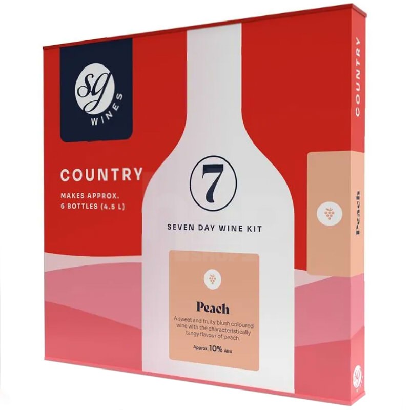 SG Wines Country Peach 6 Bottle Wine Kit