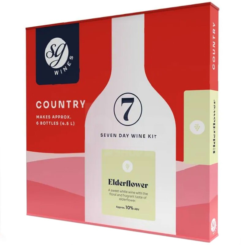 SG Wines Country Elderflower 6 Bottle Wine Kit