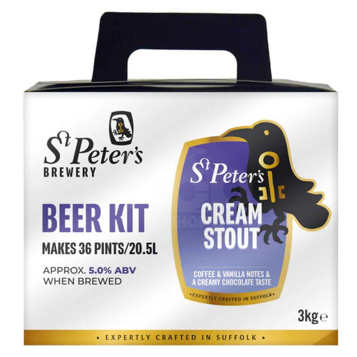 St Peter's Cream Stout 3 kg two-can home brew beer kit