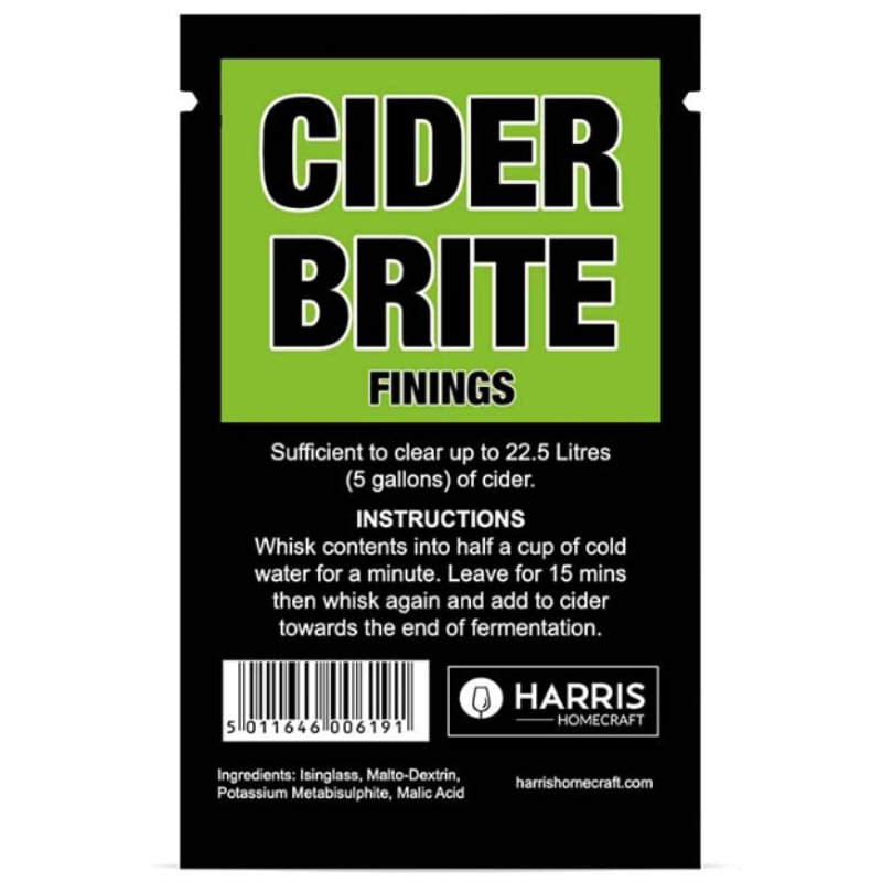 Harris Cider Brite Finings — Single Dose