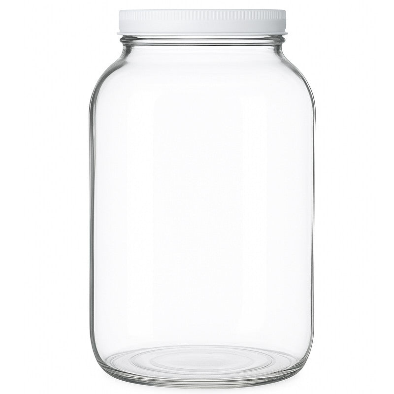 3.8L Glass Jar with Lid — For Brewing, Fermenting & DIY Storage