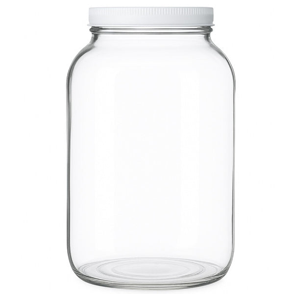 3.8L Glass Jar with Lid — For Brewing, Fermenting & DIY Storage