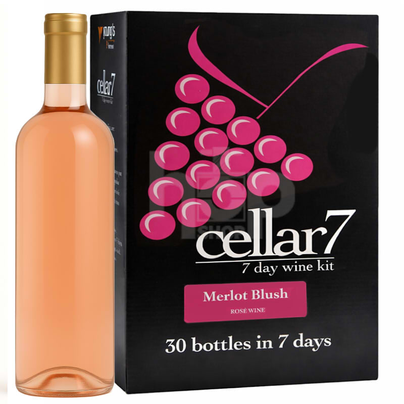 Cellar 7 Merlot Blush 30 Bottle Wine Kit