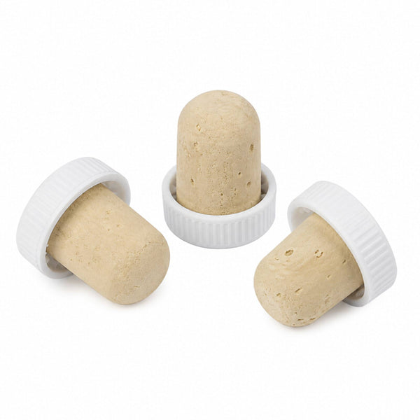 Plastic Top White Flanged Corks - Pack 30