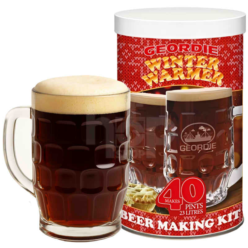 Geordie Winter Warmer Beer Kit with pint glass