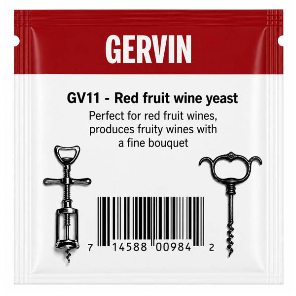 Gervin GV11 - Red Fruit Wine Yeast (Apple, Damson, Blackberry, Plum, Cherry)