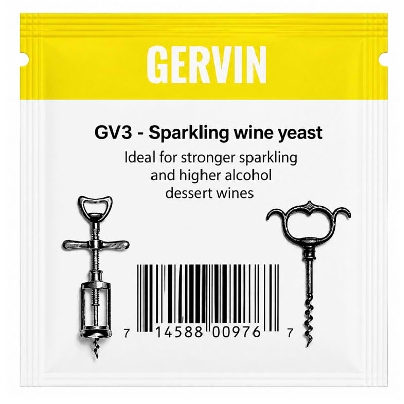 Gervin GV3 - Sparkling Wine Yeast (Champagne, Cider, Elderflower, Mead)