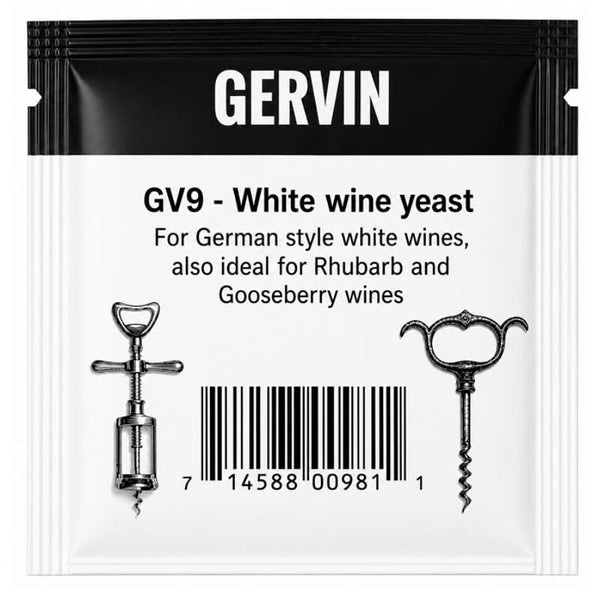 Gervin GV9 - White Wine Yeast (Rhubarb, Gooseberry)