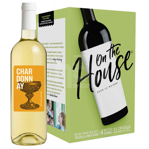 On The House Chardonnay 30 Bottle Wine Kit