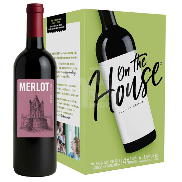On The House Merlot 30 Bottle Wine Kit