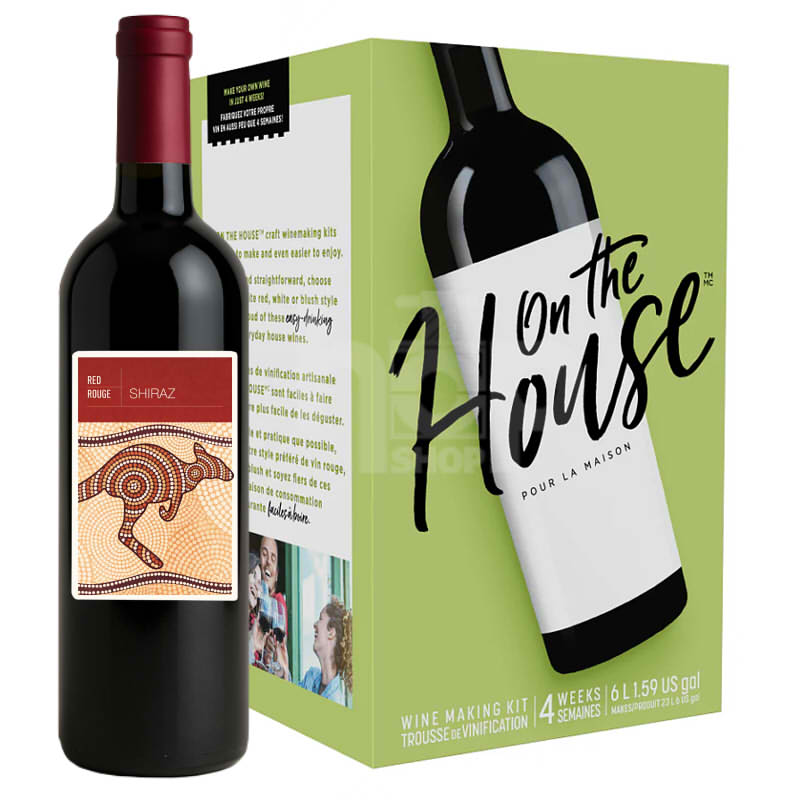 On The House Shiraz 30 Bottle Wine Kit